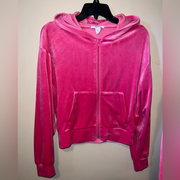 Pink Velour Zip up and sweat pants set - Picture 10 of 17